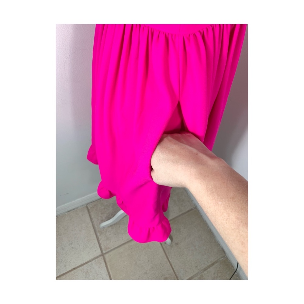 Kate Spade Fuchsia Hot Pink Ruffle Dress - Picture 8 of 11
